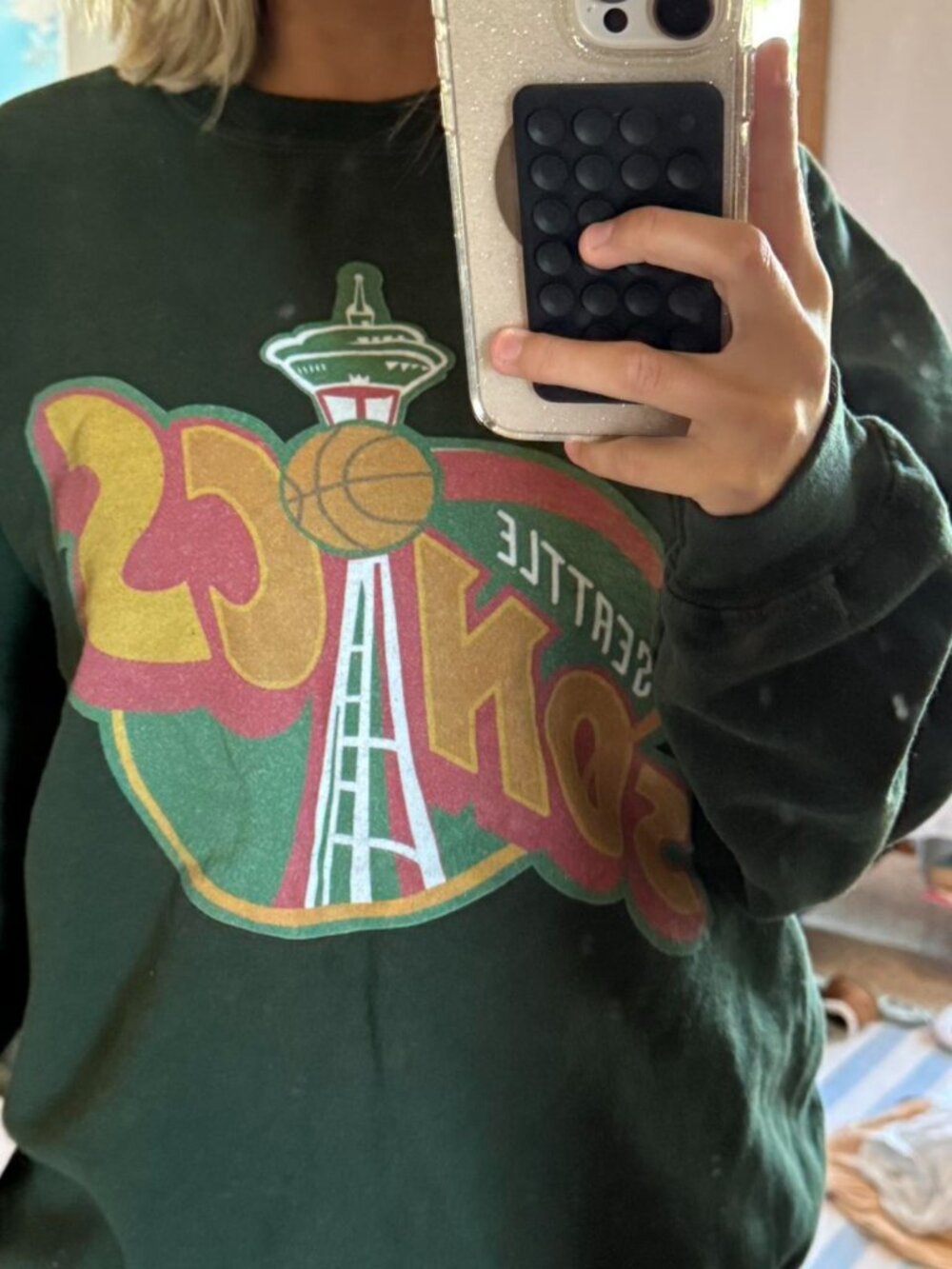NBA Men's Green Sweatshirt